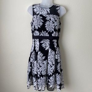 Ann Taylor Black floral tank dress. Petite